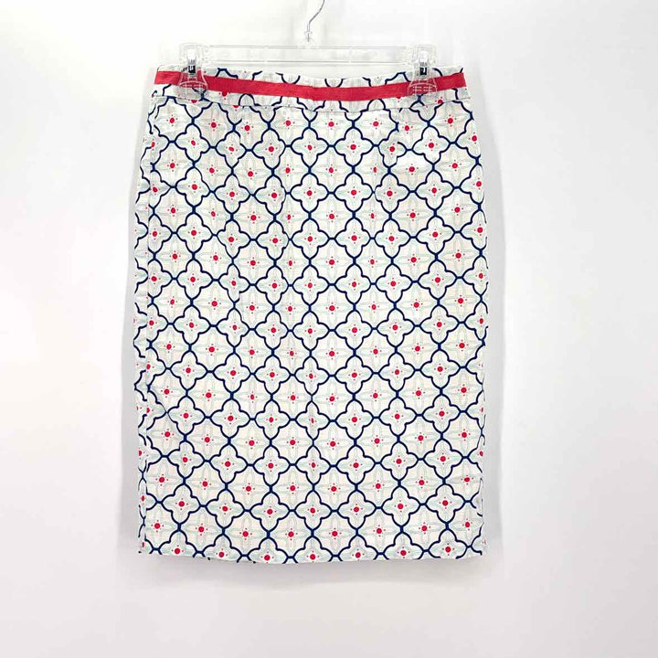 Size 10 Boden White Skirt