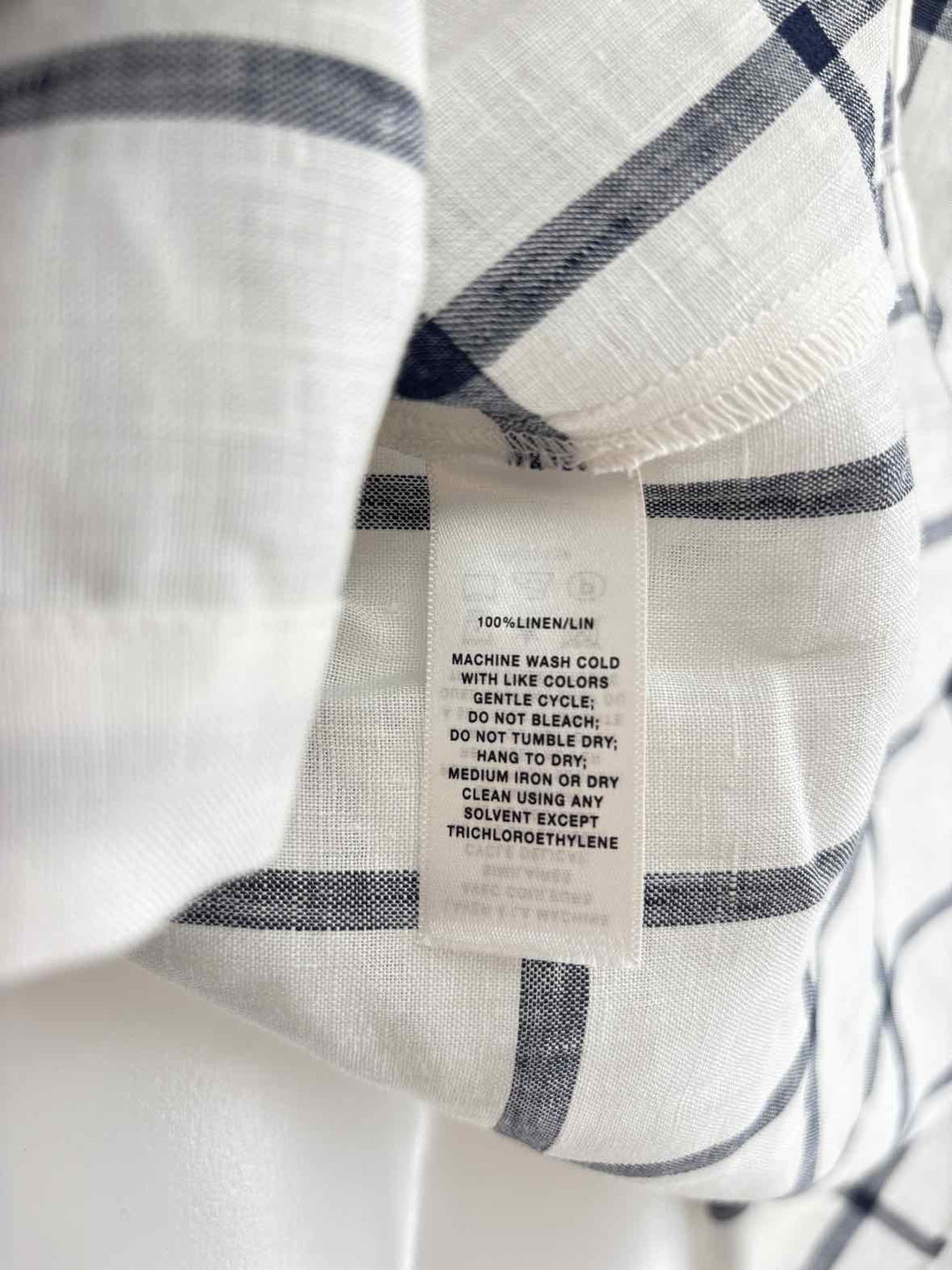 Size XL LAFAYETTE White Linen Shirt