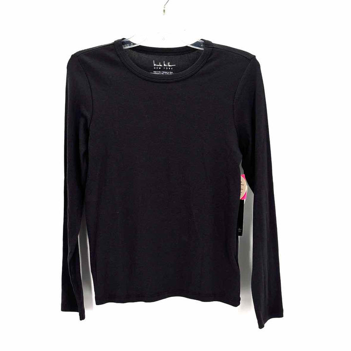 Size M NICOLE MILLER Black Tencel Knit Shirt