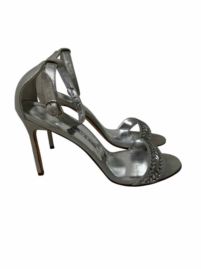 Shoe Size 39 MANOLO BLAHNIK Silver Luxury - Pumps