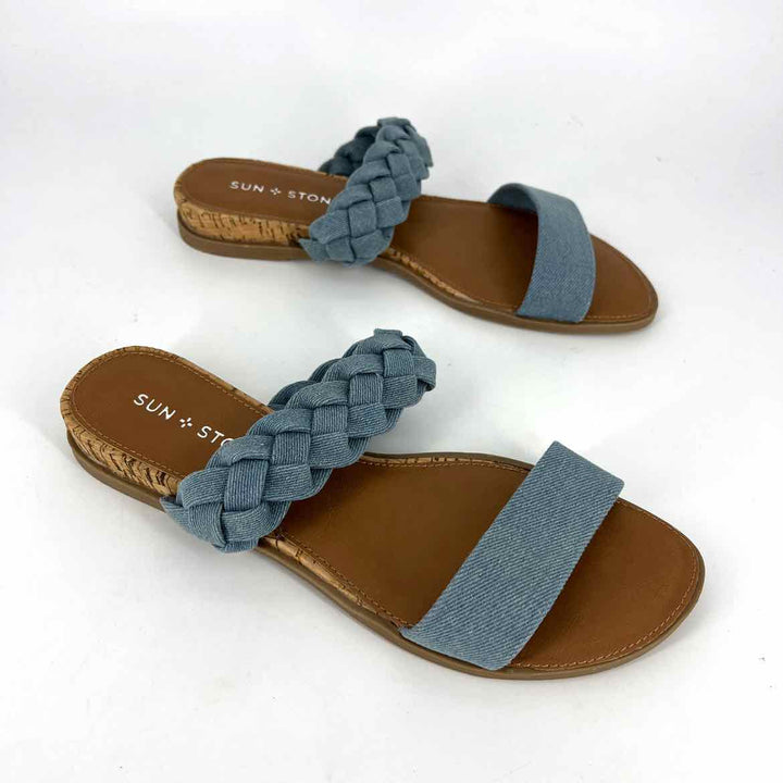 Shoe Size 7 Blue Denim Sandals