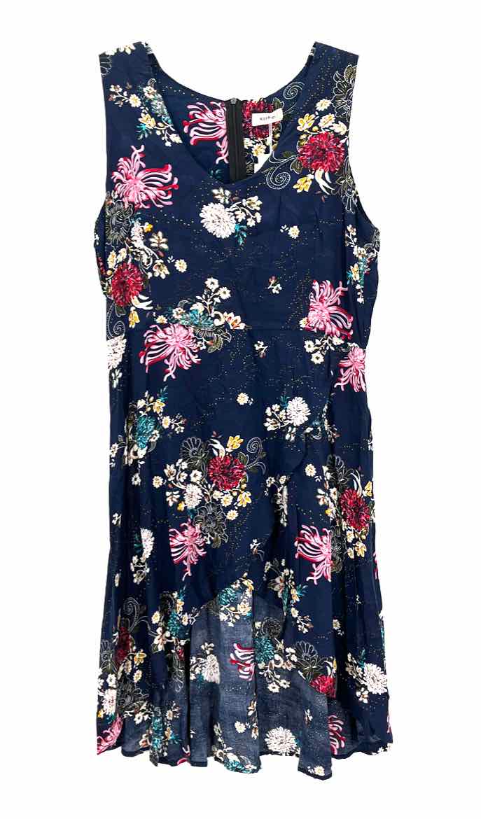 Size XL Navy Print Dress
