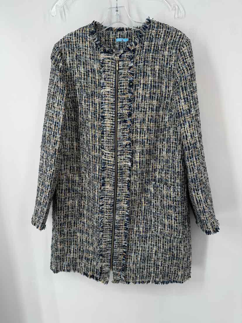 Size L J MCLAUGHLIN Blue Tweed Blazer