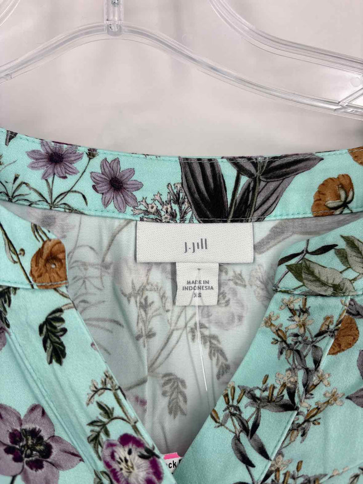 Size XS J JILL Green Print Shirt