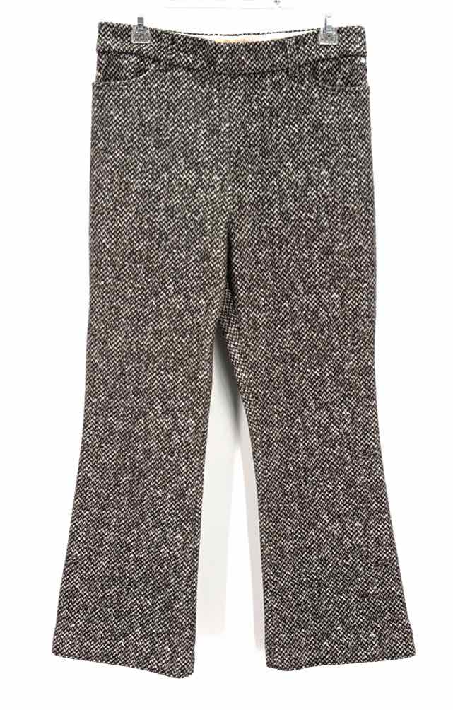 Size 8 Tory Burch Olive Tweed Polyester Pants