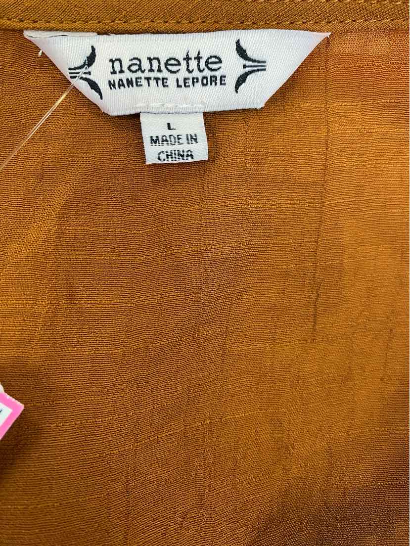Size L NANETTE LEPORE Brown Shirt