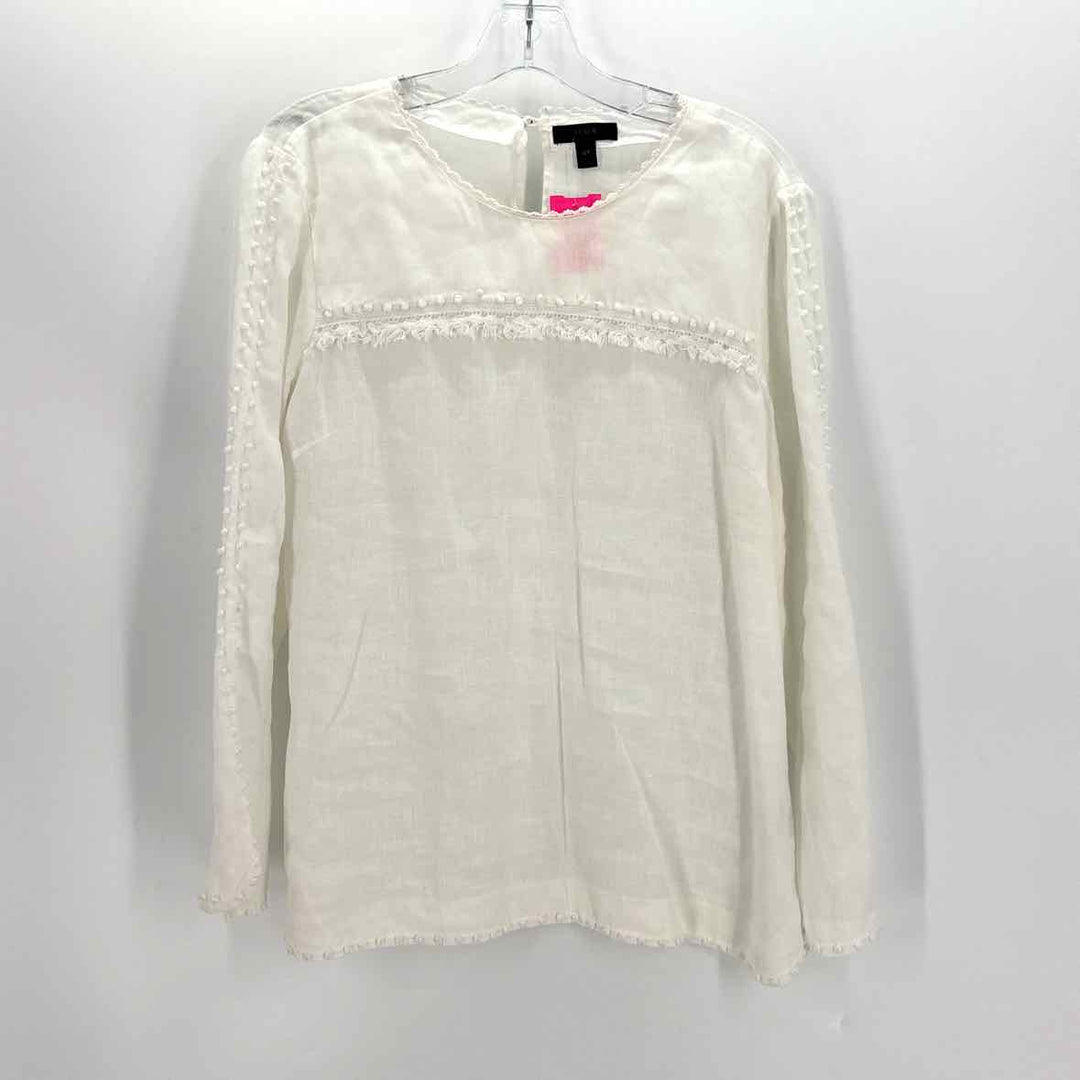 Size 12 J Crew White Linen Shirt
