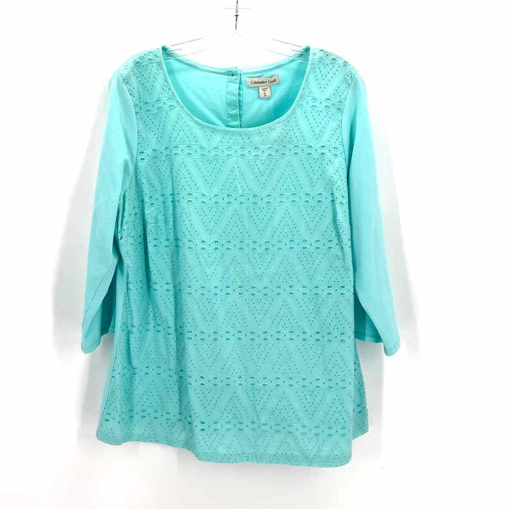 Size XL Coldwater Creek Aqua Shirt