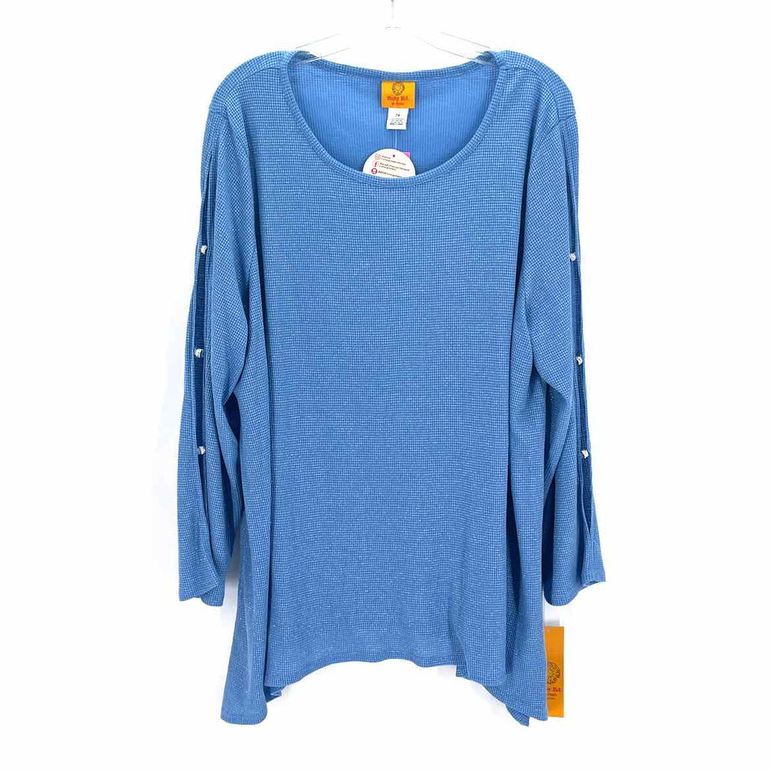 Size 2X Ruby Rd Light Blue Knit Shirt