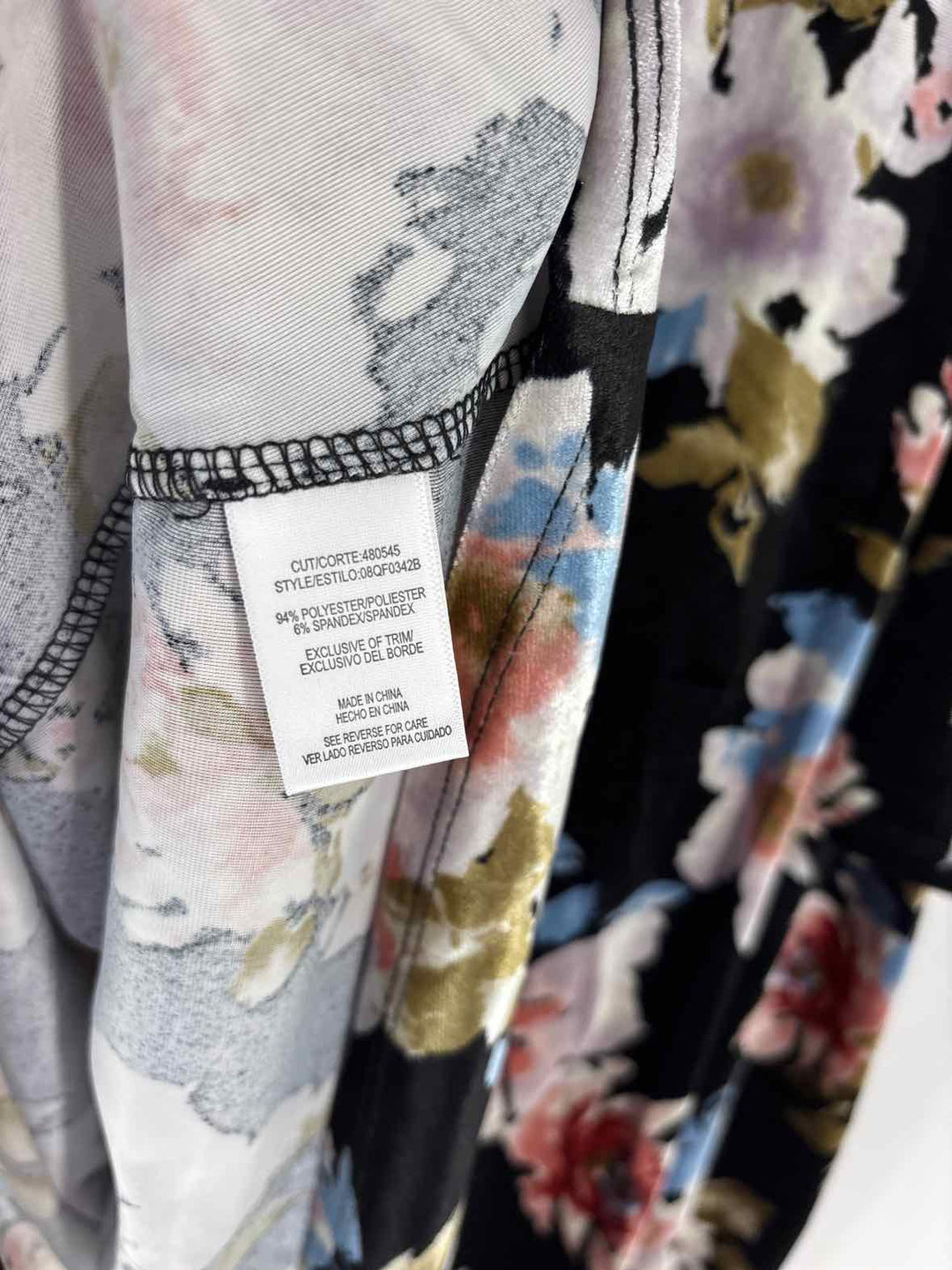 Size XL Black Print Dress
