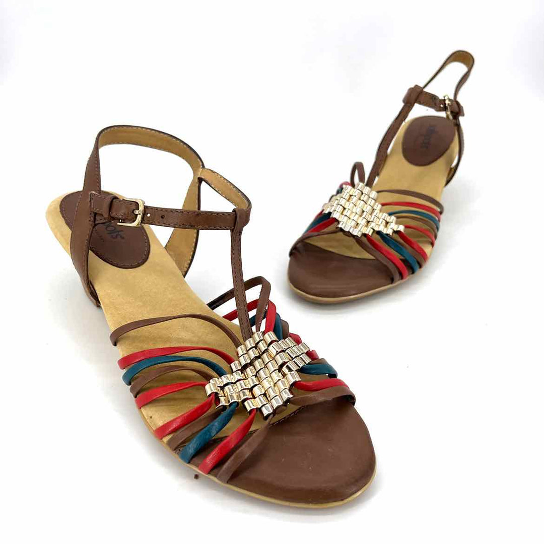 Shoe Size 8 Multi-Color Sandals