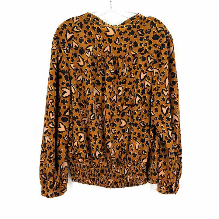 Size L KARL LAGERFELD Brown Print Shirt