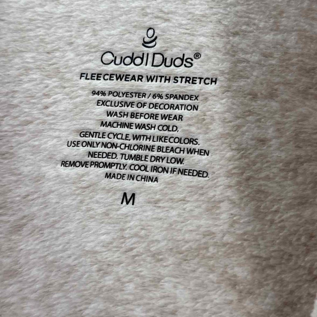 Size M CUDDLE DUDS Tan Fleece Jacket