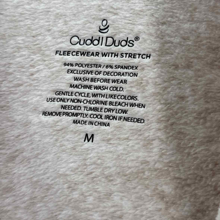 Size M CUDDLE DUDS Tan Fleece Jacket