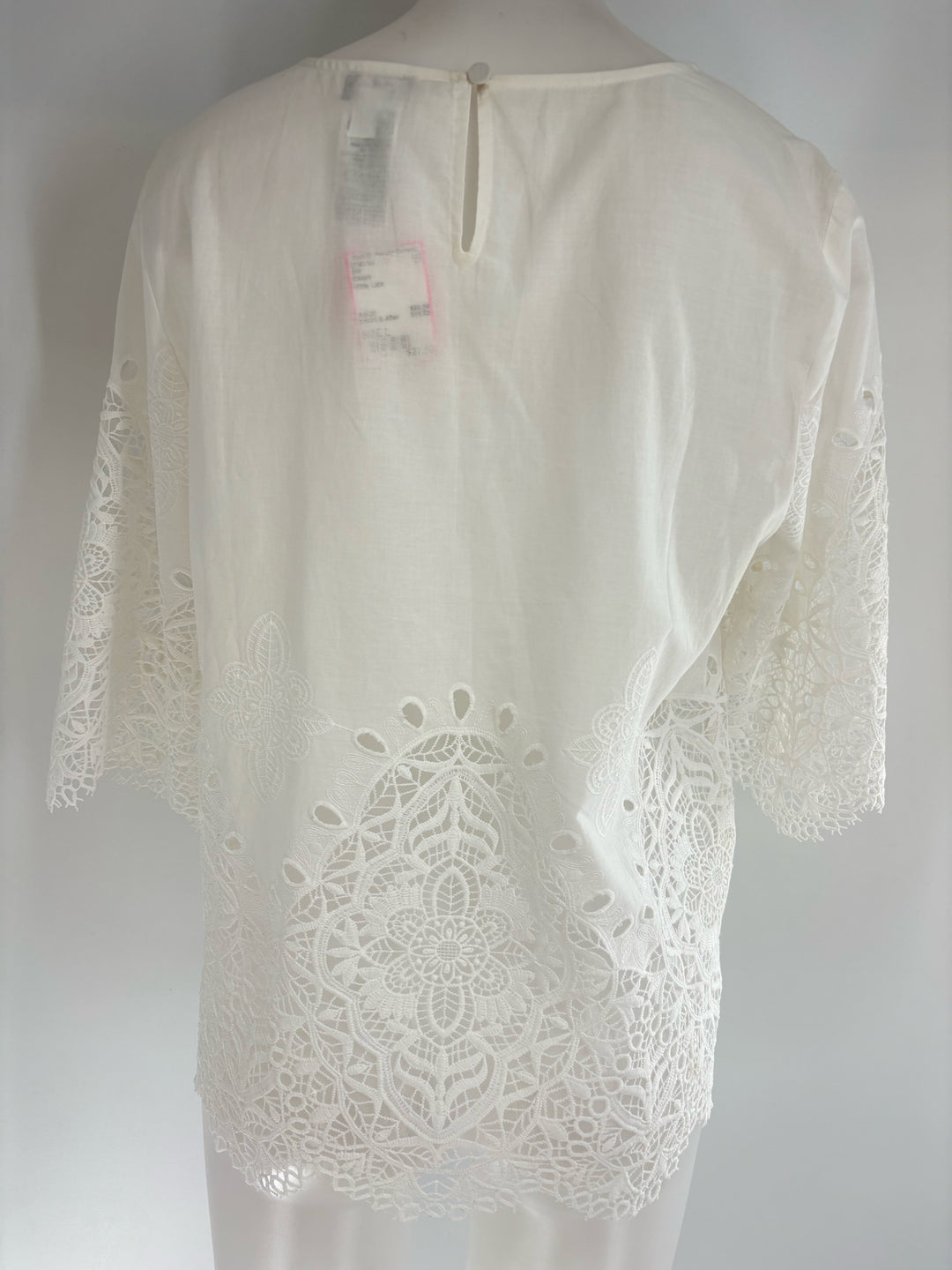 Size L Chico's White Lace Shirt