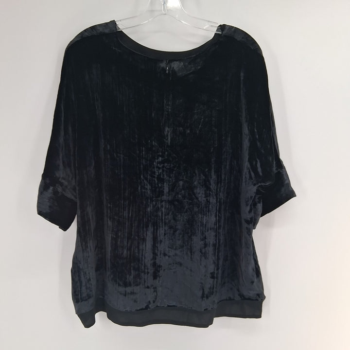 Size L J BRAND Black Velour Shirt