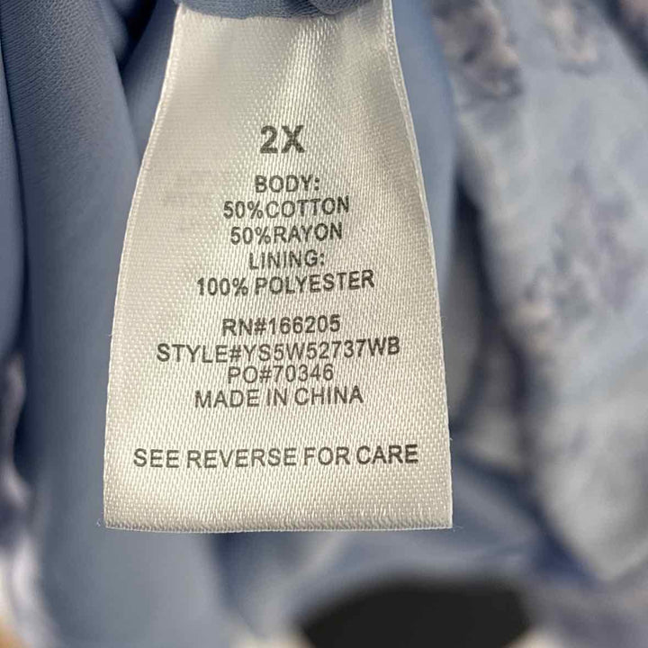 Size 2X LUCKY Light Blue Dress