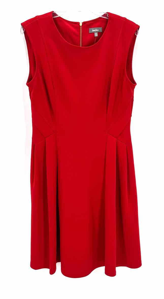 Size 10 NEIMAN MARCUS Red Knit Dress