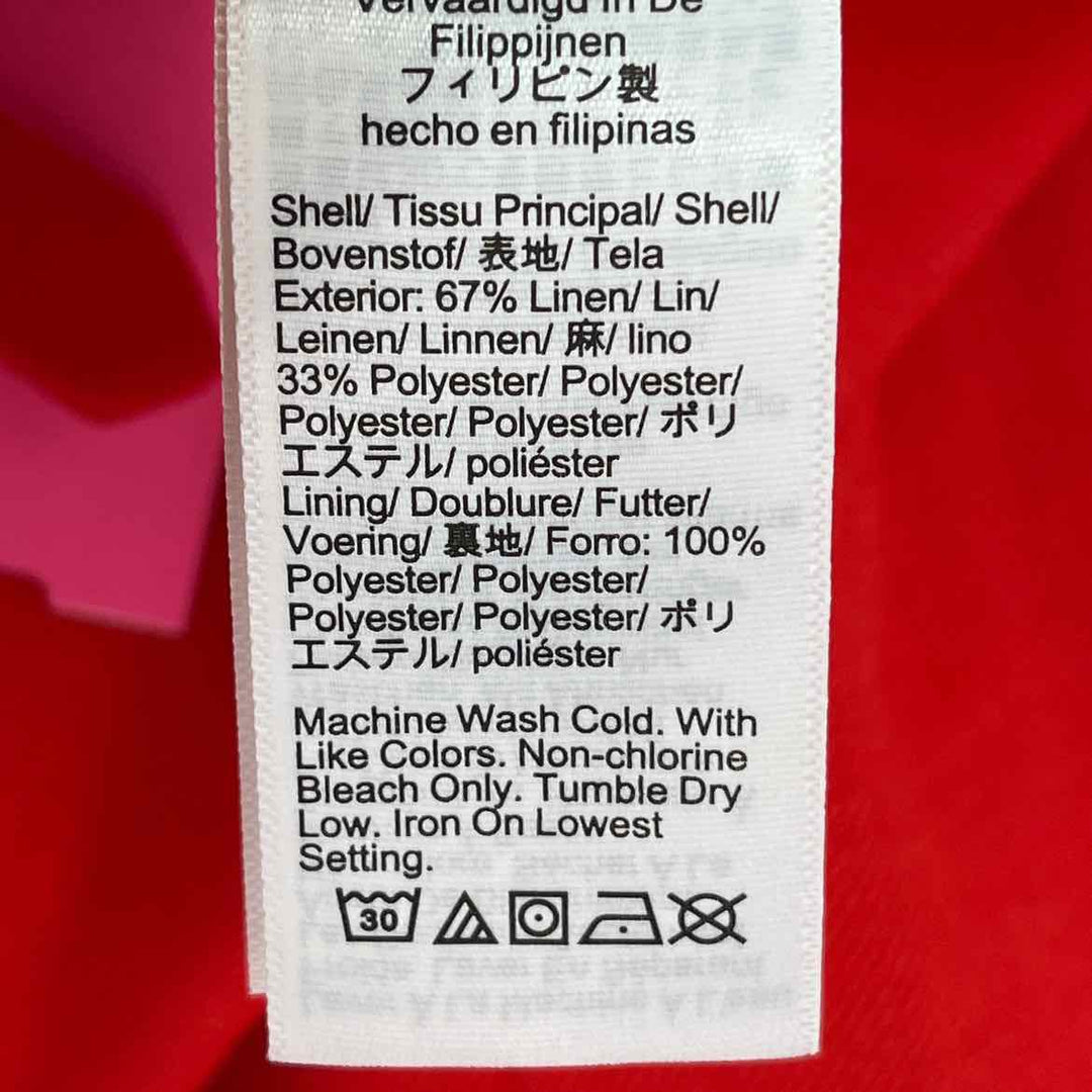 Size 18 J Crew Red Linen Pants