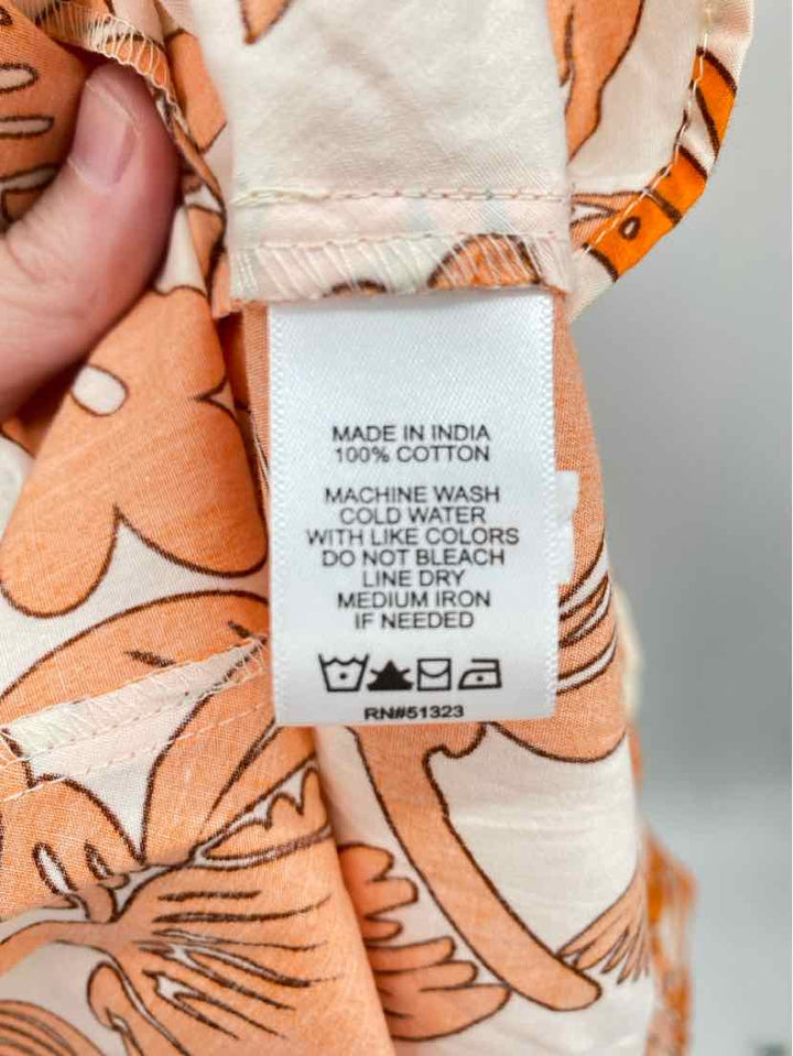 Size M CYNTHIA STEFFE ORANGE PRINT Dress