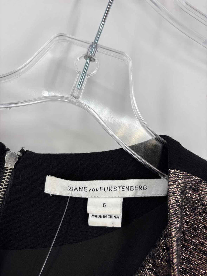 Size 6 DIANE VON FURSTENBERG Silver Dress