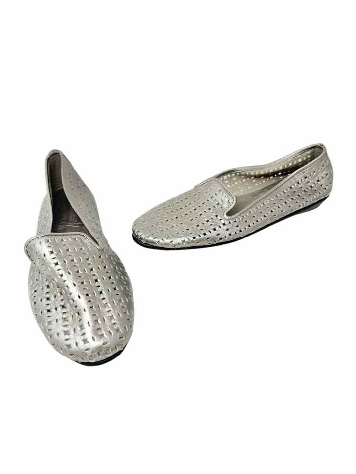 Shoe Size 8 AEROSOLES Silver Leather Flats