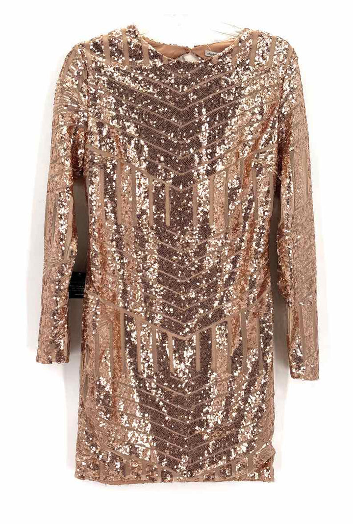 Size L Rose Gold Sequined Dress