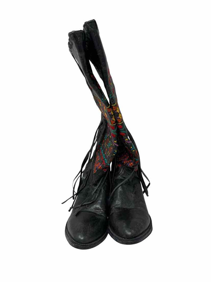 Shoe Size 8 Black Leather Boots