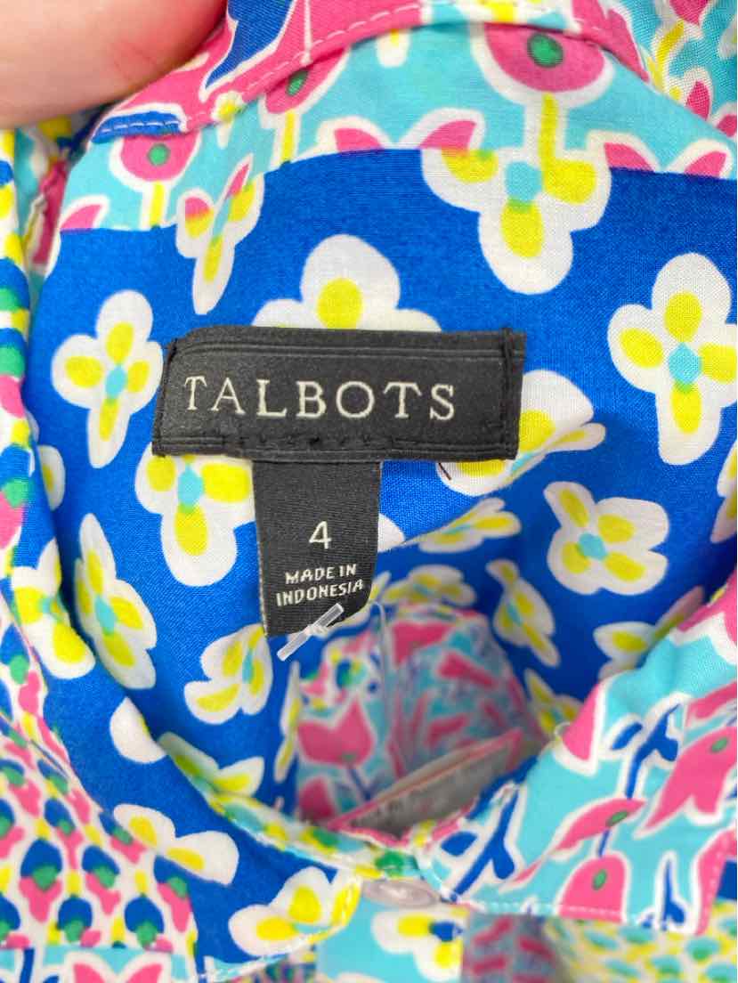 Size 4 Talbots Multi-Color Dress