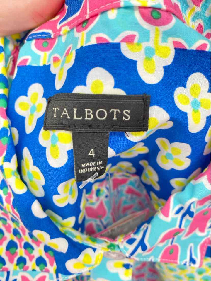 Size 4 Talbots Multi-Color Dress