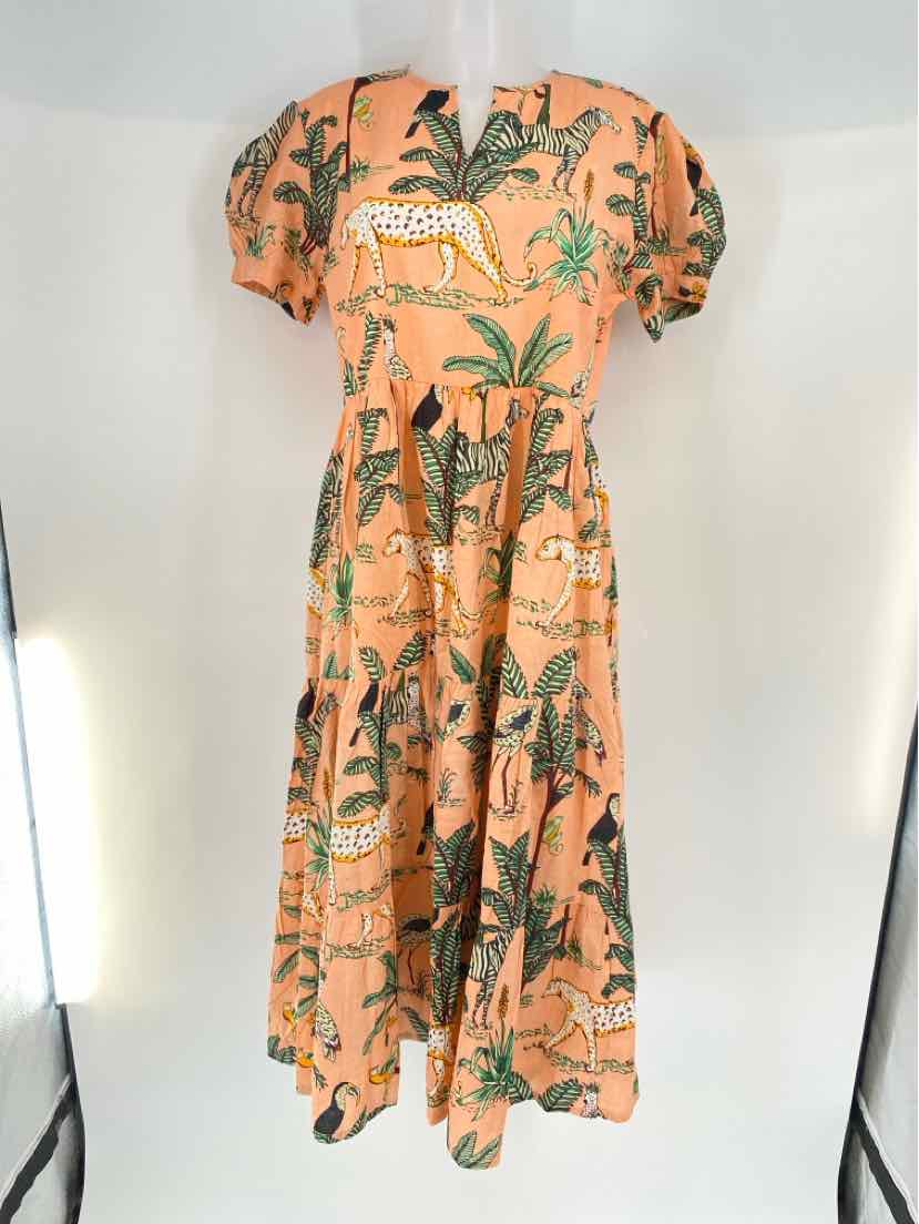 Size M HOUSE OF HARLOW ORANGE PRINT Dress