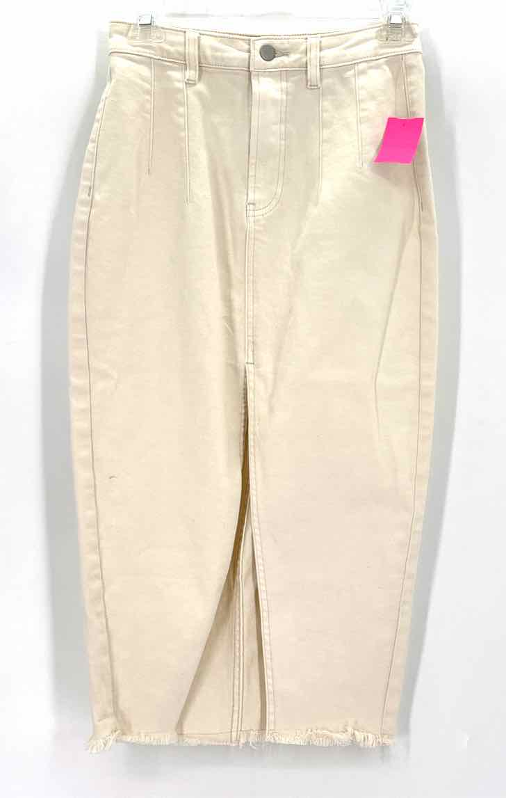 Size 4 Cream Denim Skirt