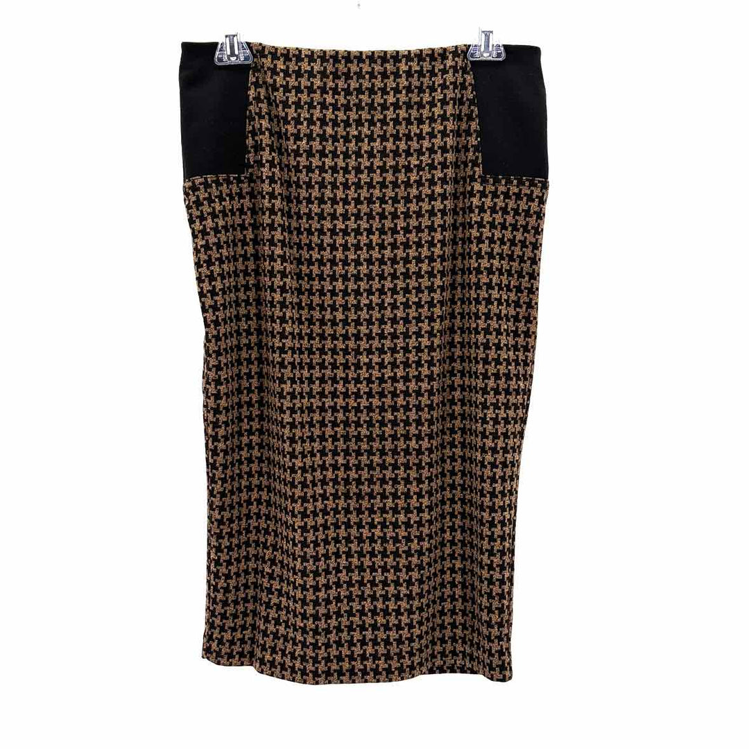 Size M NY & CO Multi-Color Knit Faux Leather 2 PC Dress