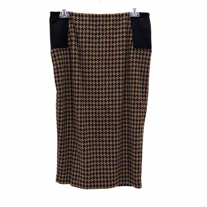 Size M NY & CO Multi-Color Knit Faux Leather 2 PC Dress
