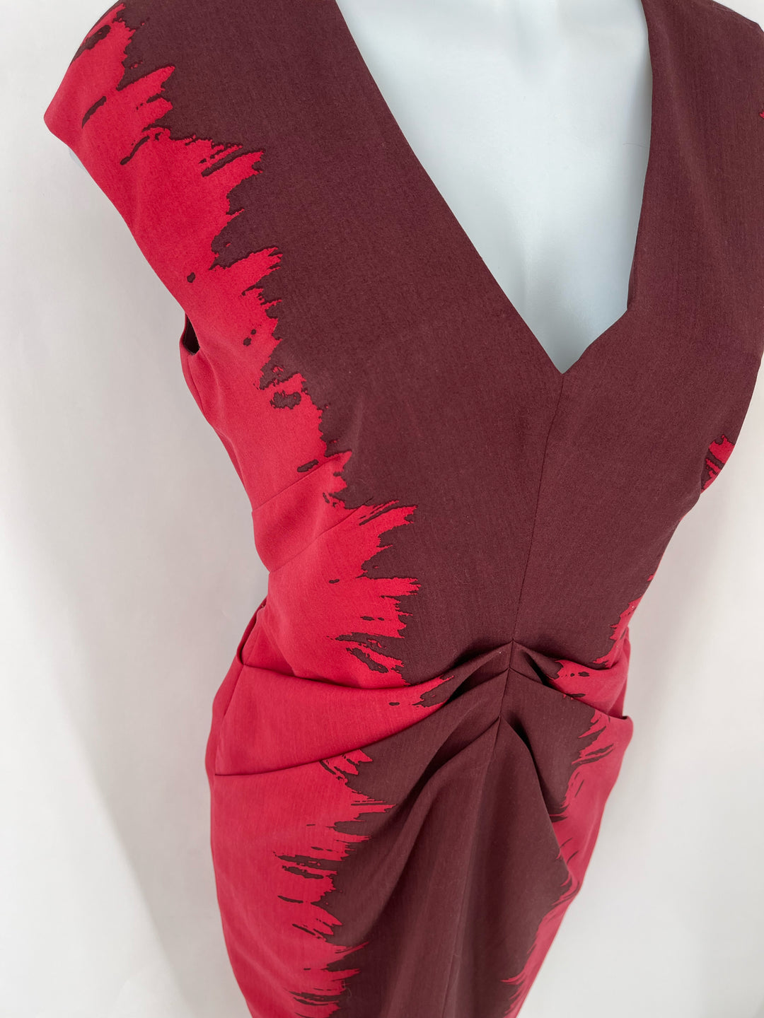 Size 6 LELA ROSE Burgundy Luxury - Dress