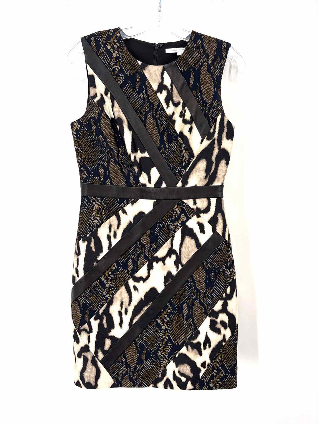 Size 4 DIANE VON FURSTENBERG Brown Print Dress