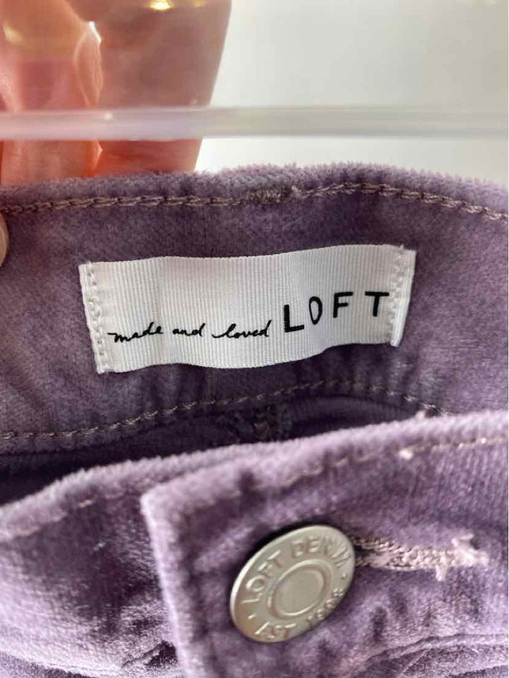 Size 8 LOFT Purple Pants