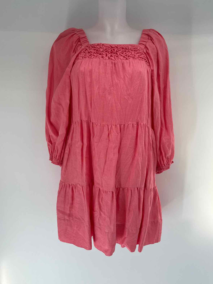 Size S TYLER BOE Peach Linen Dress