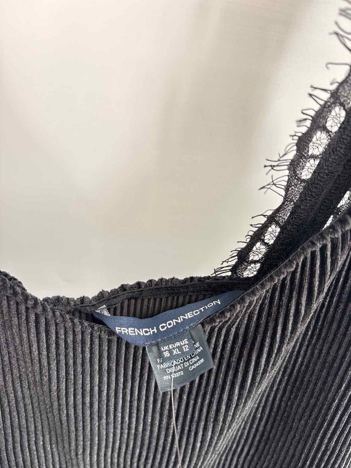 Size 12 FRENCH CONNECTION Black Corduroy Dress