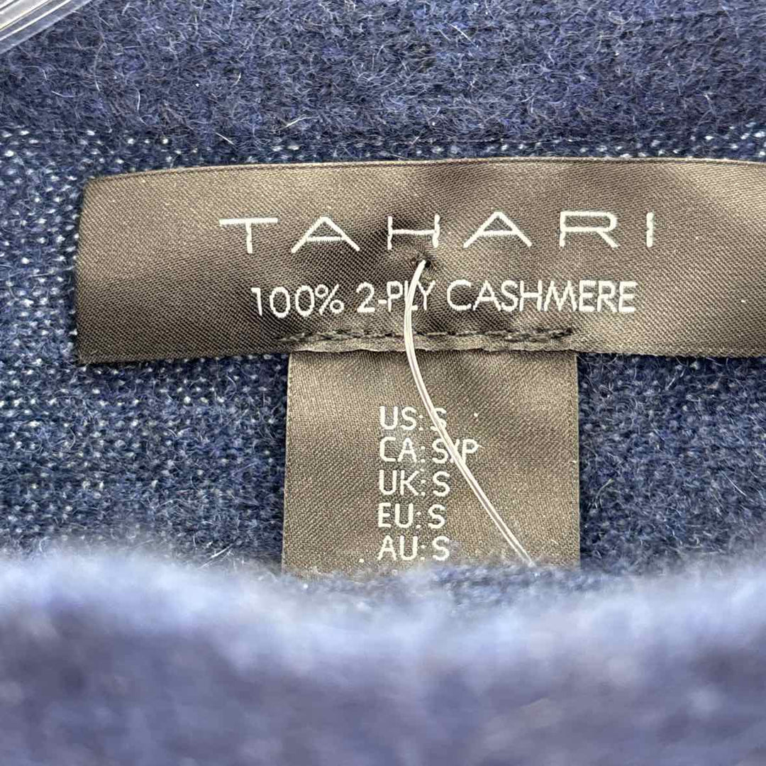 Size S TAHARI Blue Cashmere Sweater