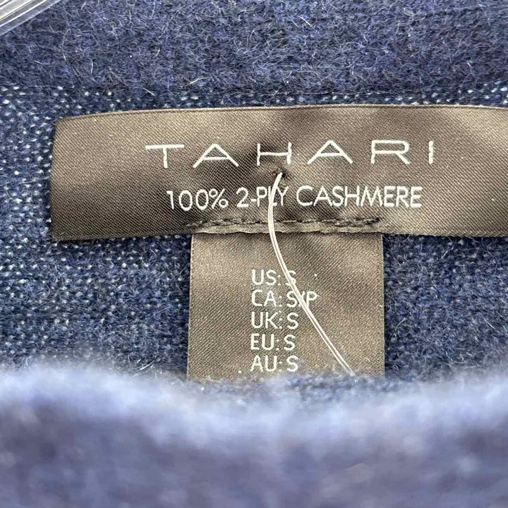 Size S TAHARI Blue Cashmere Sweater