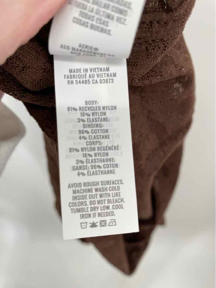 Size S AERIE Brown Lace Shirt