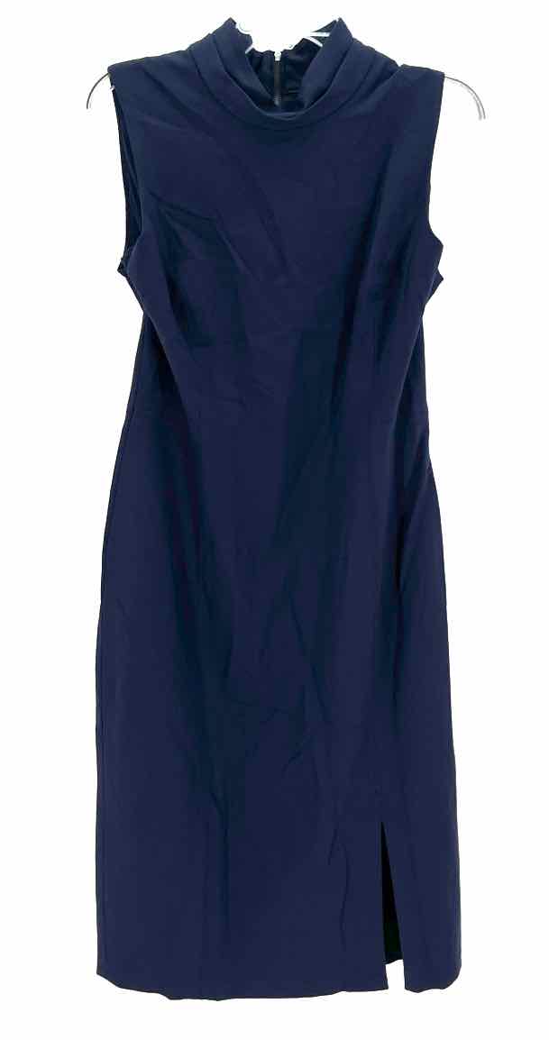 Size 16 White House Black Market Navy Knit Dress