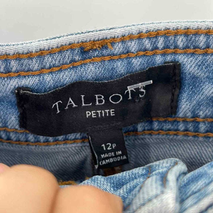 Size 12P Talbots Denim Skirt
