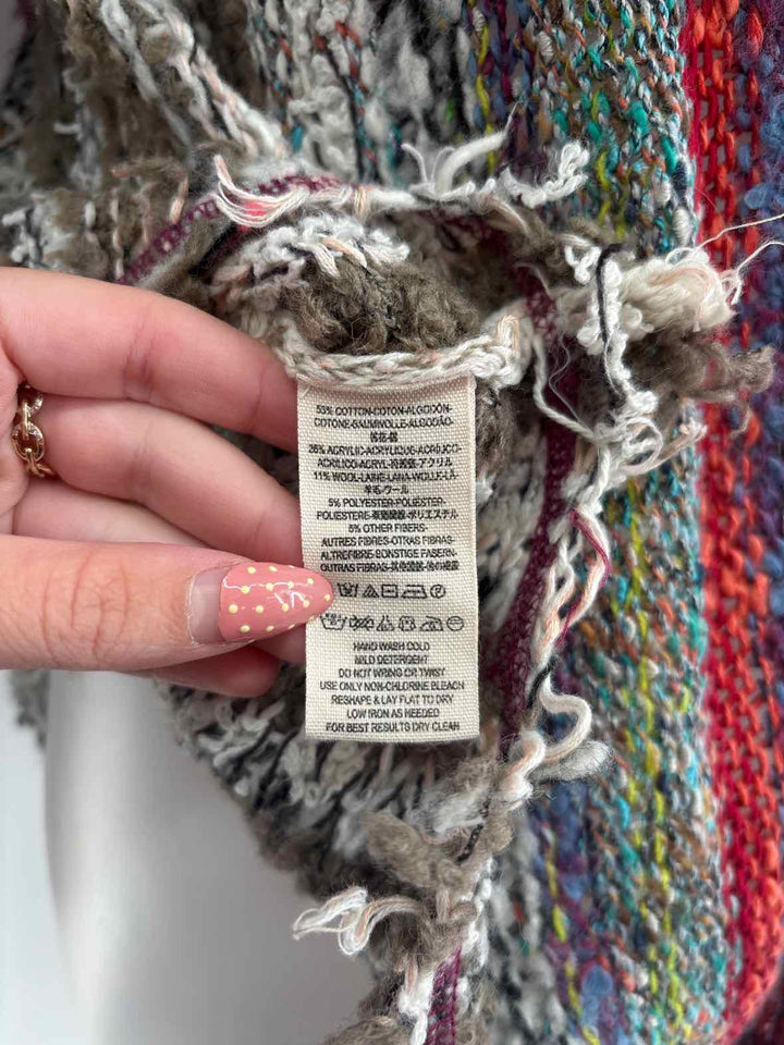 Size L FREE PEOPLE Multi-Color Knit Cardigan