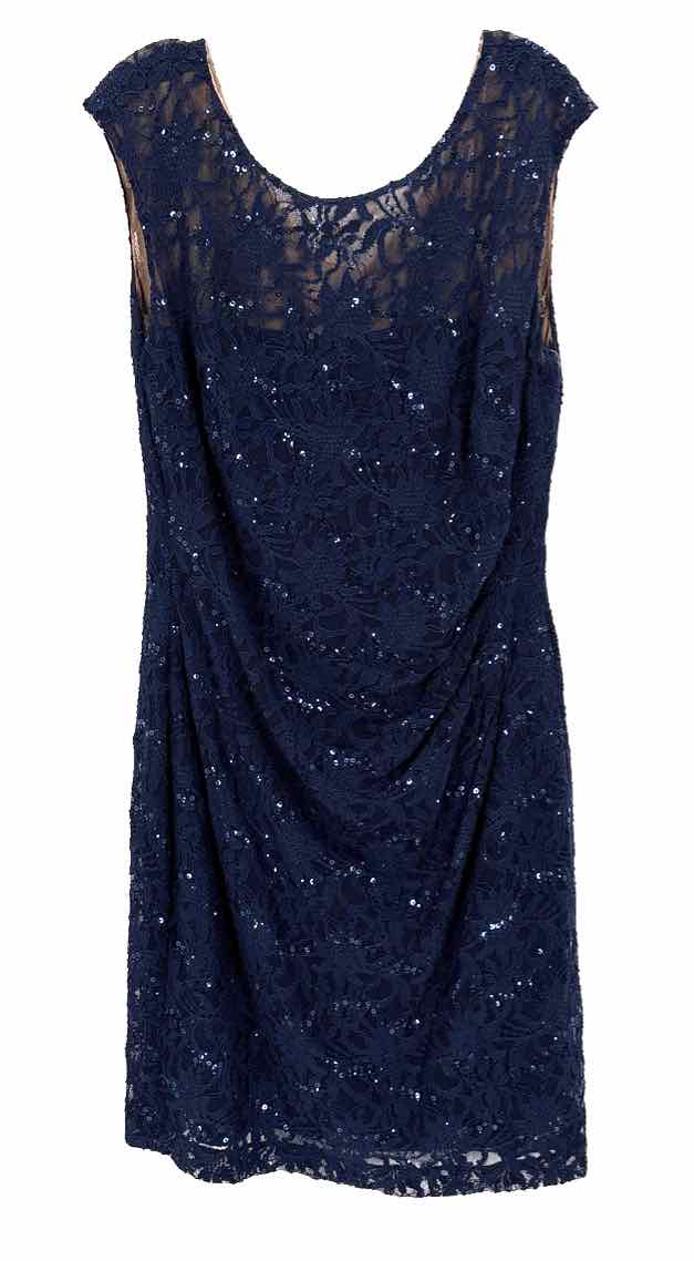 Size 16W RALPH LAUREN Navy Lace Dress