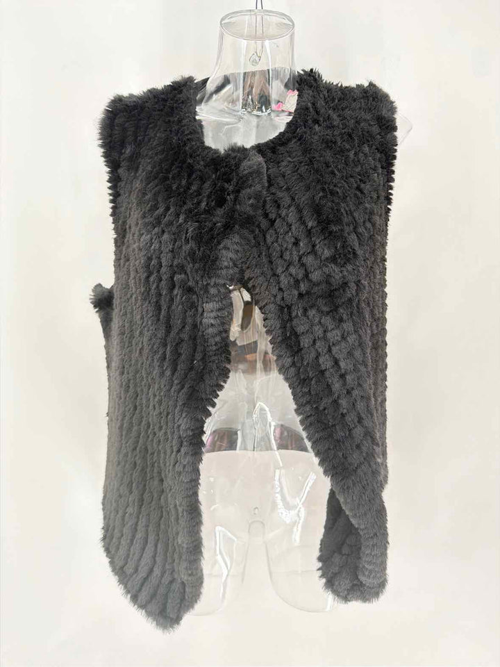 Size S NANETTE LEPORE Black Faux Fur Shirt