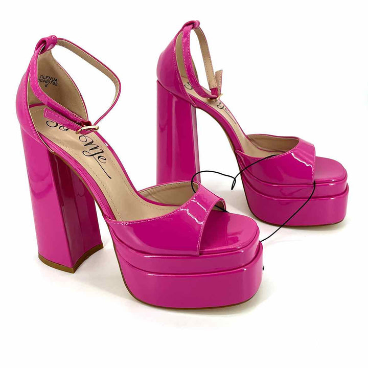 Shoe Size 8 Pink PATENT Heels