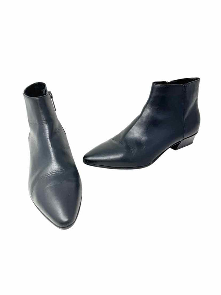 Shoe Size 9 Aqatalia Black Leather Luxury - Boots
