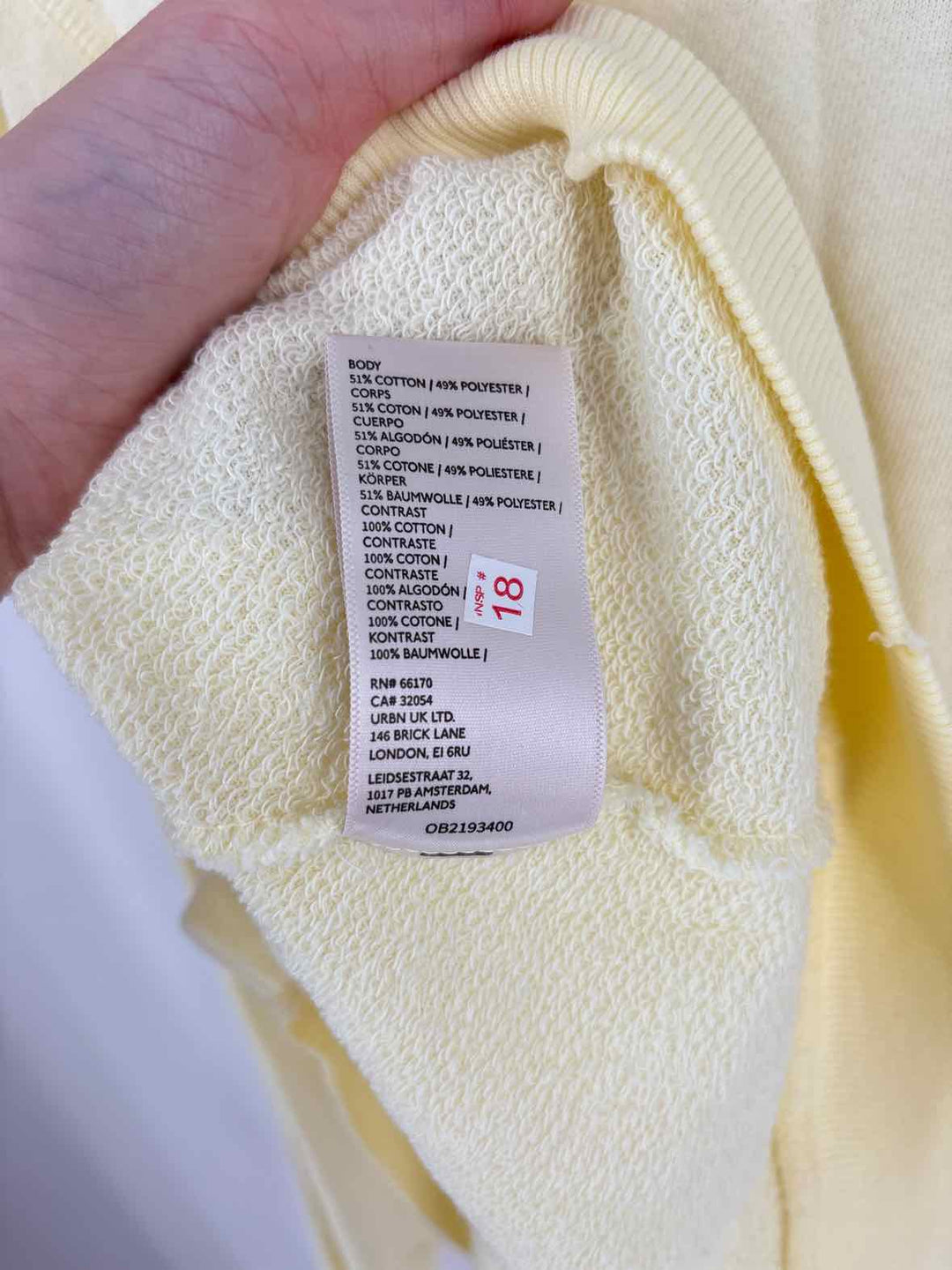 Size M FREE PEOPLE Yellow Shirt